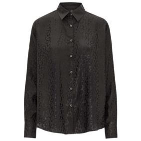 Karmamia Alma Skjorte, Black Leo Silk 